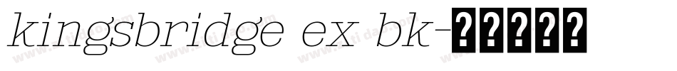 kingsbridge ex bk字体转换